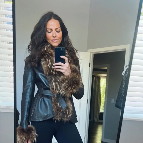 Real leather and fox fur jacket - Picture 2 of 5